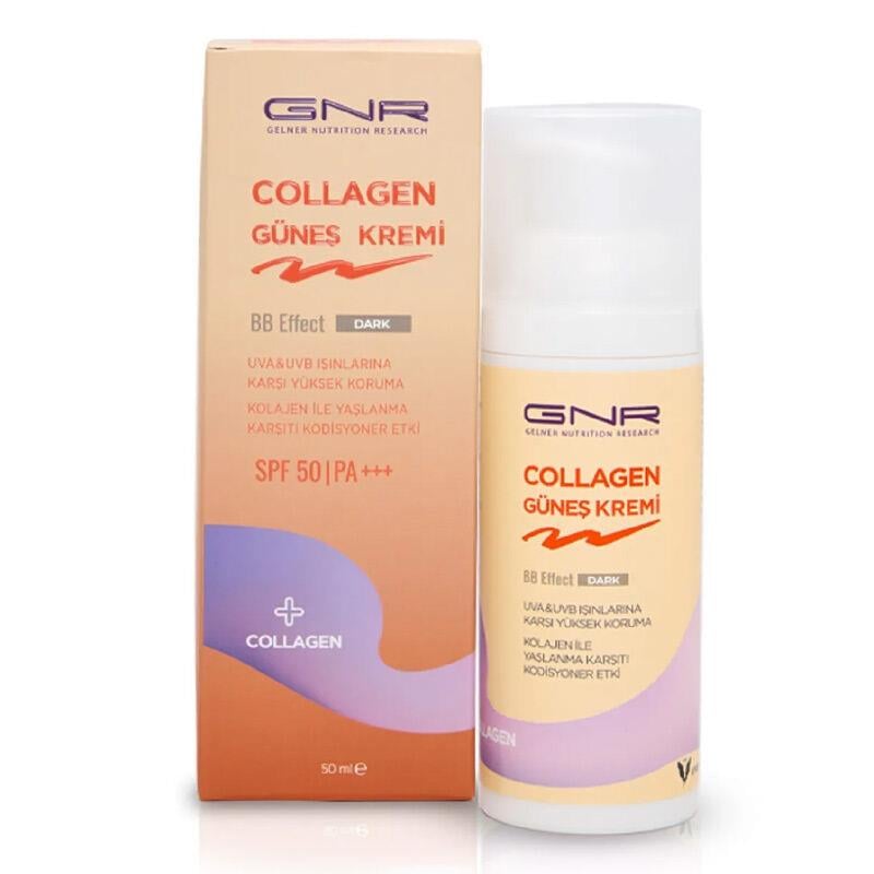 GNR Collagen Güneş Kremi SPF50+ BB Effect - Dark 50 ml-GNR COLLAGEN