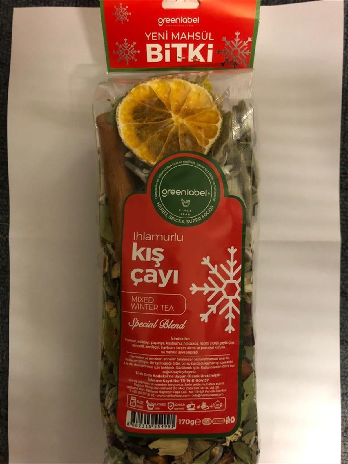 Green Label Ihlamurlu Kış Çayı 170 gr