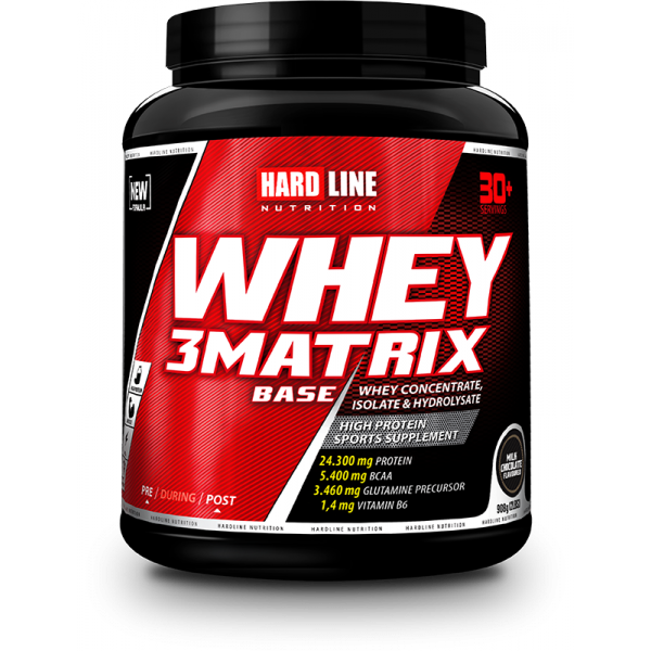 Hardline Nutrition Whey 3 Matrix Base Çikolata 908 gr-HARDLINE