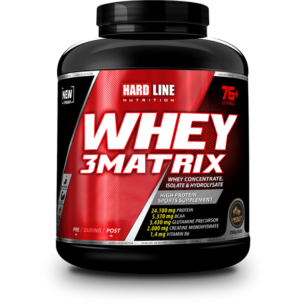 Hardline Nutrition Whey 3 Matrix Çikolatalı 2300 gr-HARDLINE