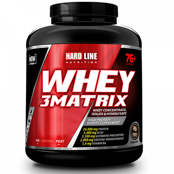 Hardline Nutrition Whey 3 Matrix Kurabiye Aromalı Protein Tozu 2300 gr-HARDLINE
