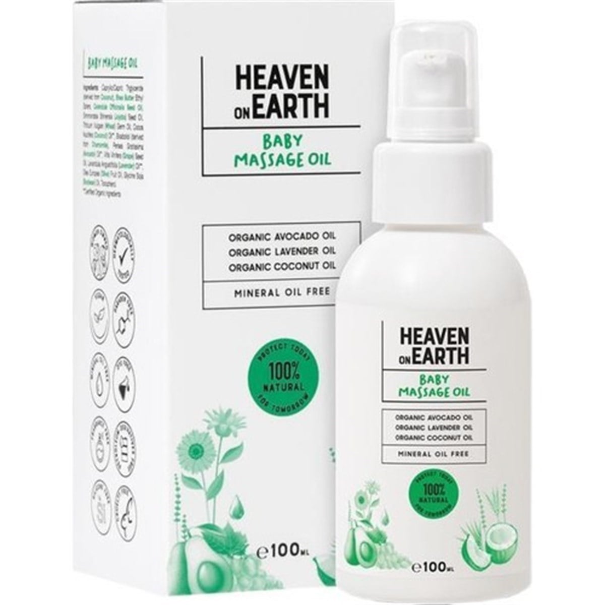Heaven On Earth Doğal Bebek Masaj Yağı 100 ml