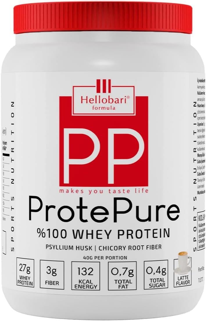 Hellobari Formula Protepure %100 Whey Protein Latte Aromalı 28 Porsiyon-Hellobari Formula