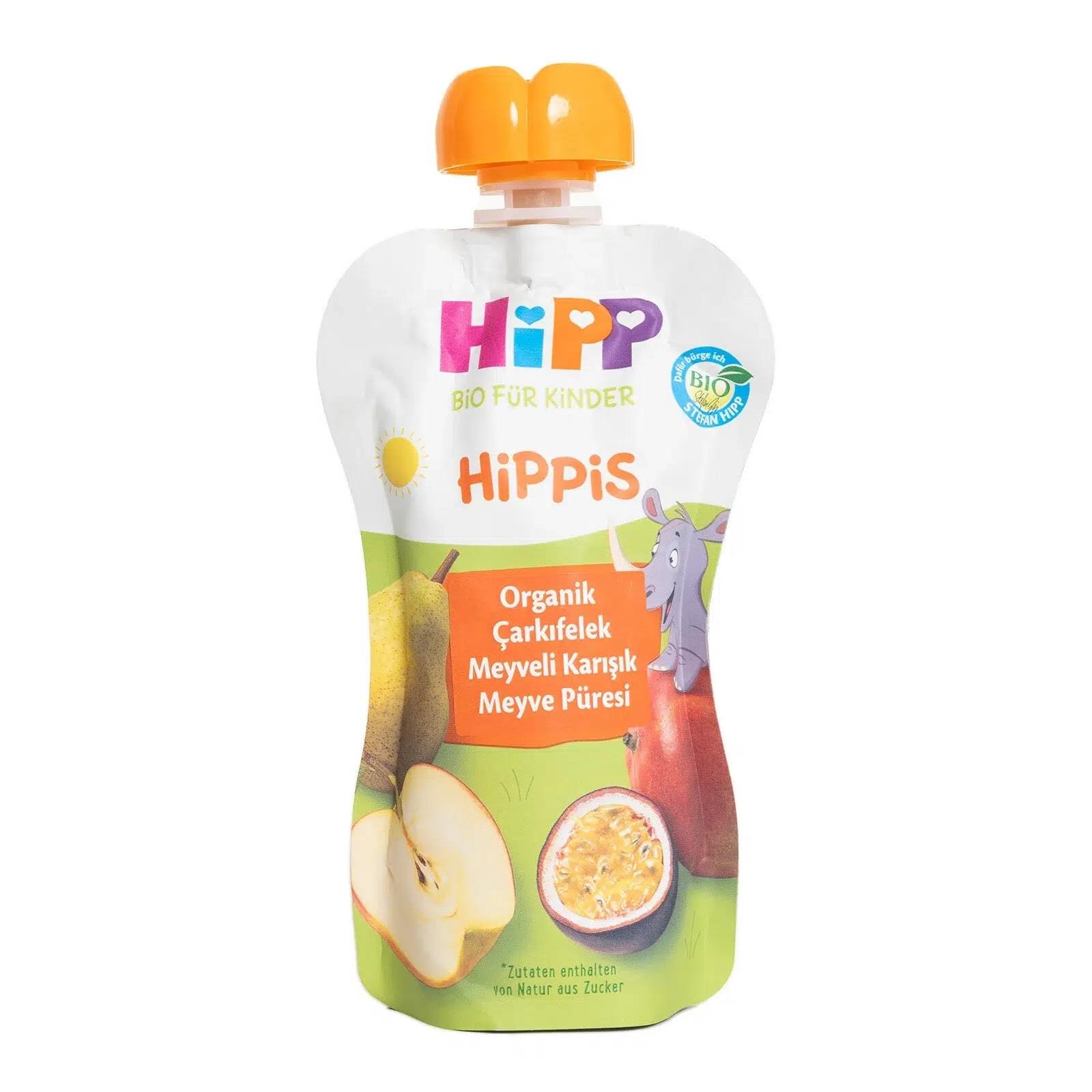 Hipp Organik Çarkıfelek Meyveli Karışık Meyve Püresi 100 gr-Hipp