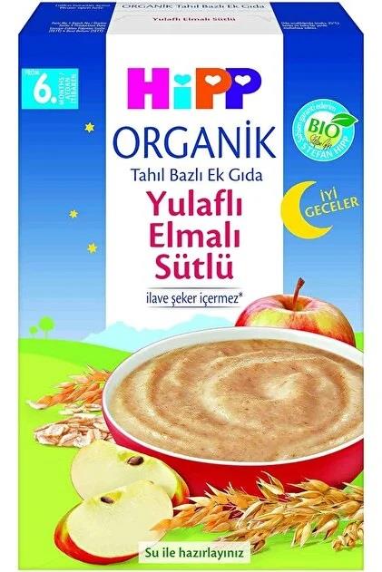 Hipp Organik İyi Geceler Yulaflı Elmalı Tahıl Bazlı Ek Gıda 250 gr-Hipp
