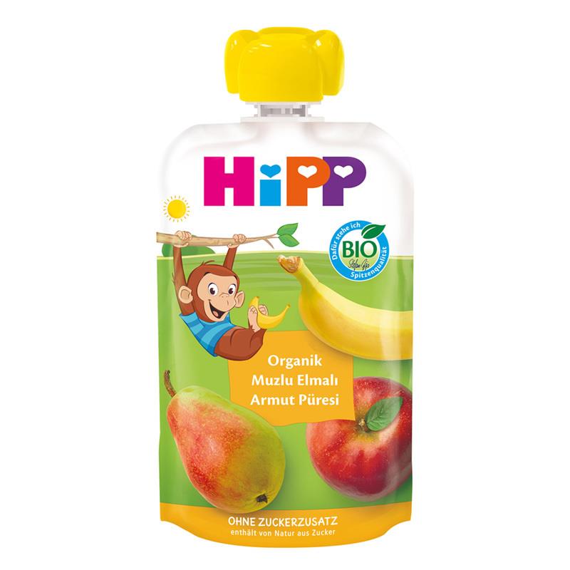 Hipp Organik Muzlu & Elmalı Armut Püresi 100 gr-Hipp