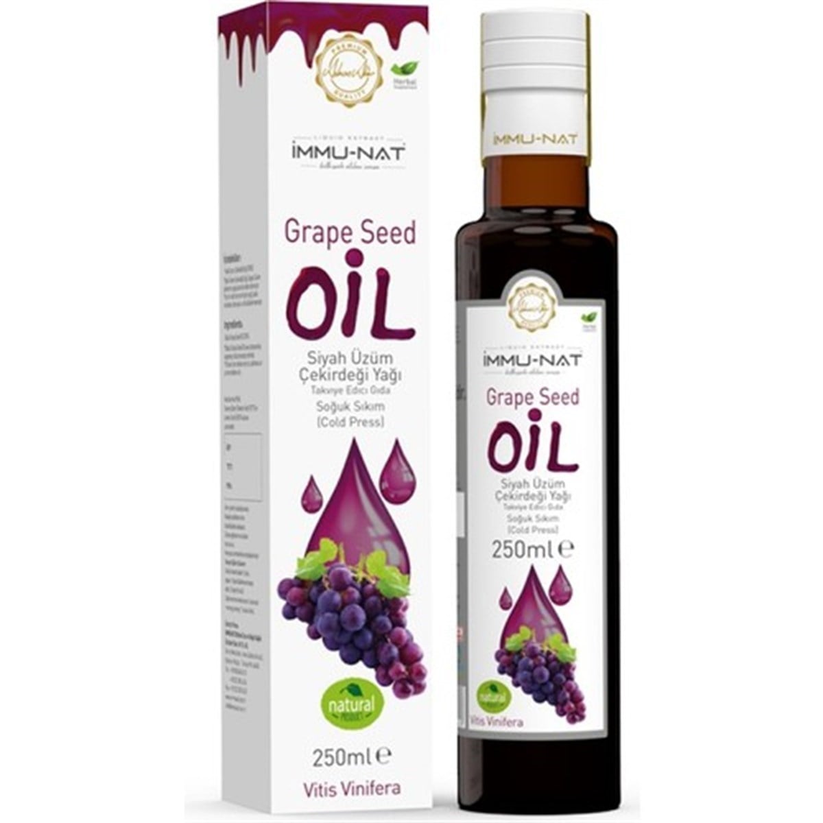 İmmu-Nat Siyah Üzüm Çekirdeği Yağı 250 ml