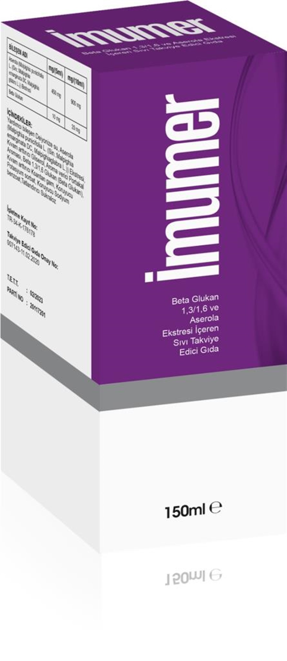 İmumer Beta Glukan 150 Ml Şurup