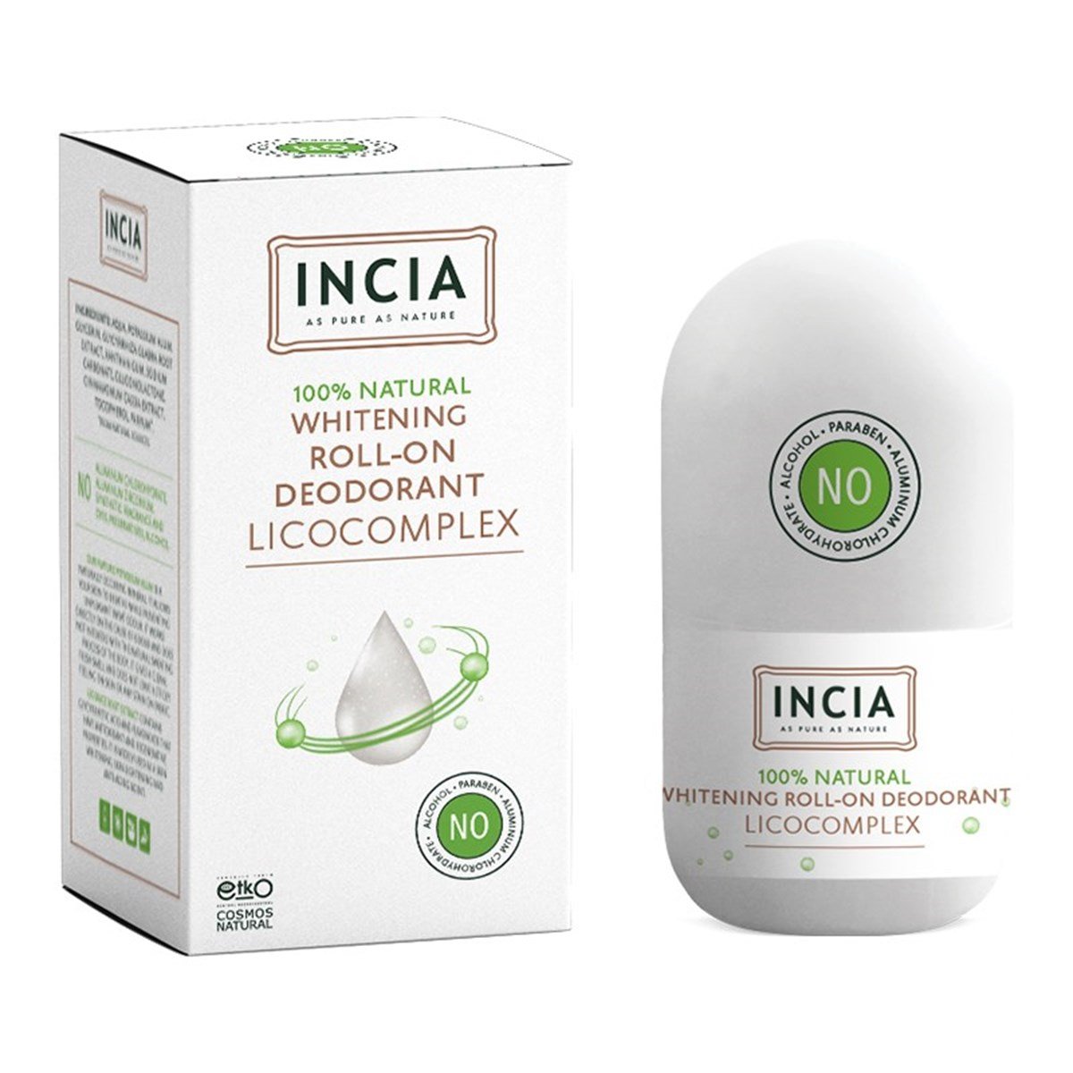 INCIA Beyazlatıcı Roll On Deodorant 50 ml