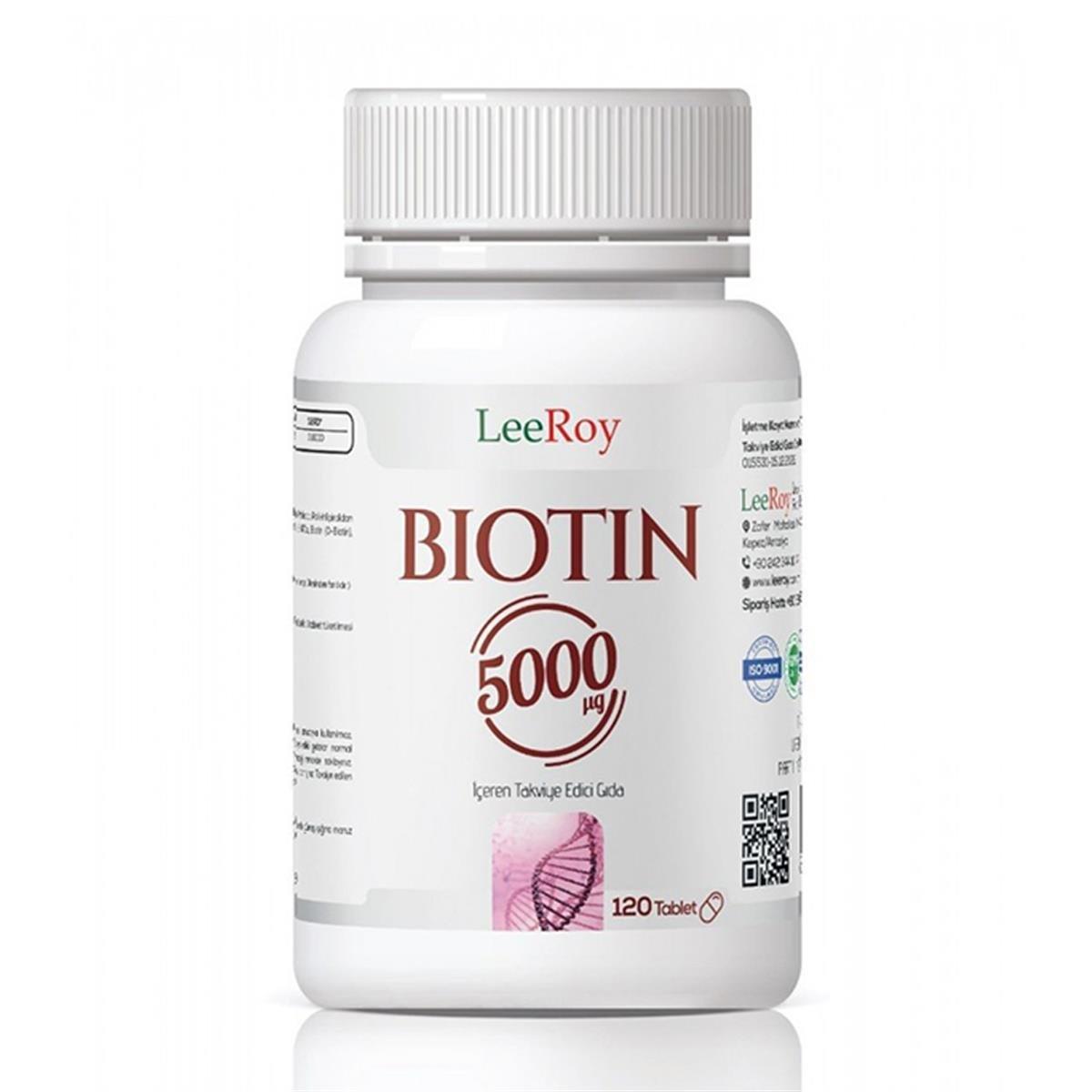 Leeroy Biotin 5000 mg 120 Tablet-LeeRoy