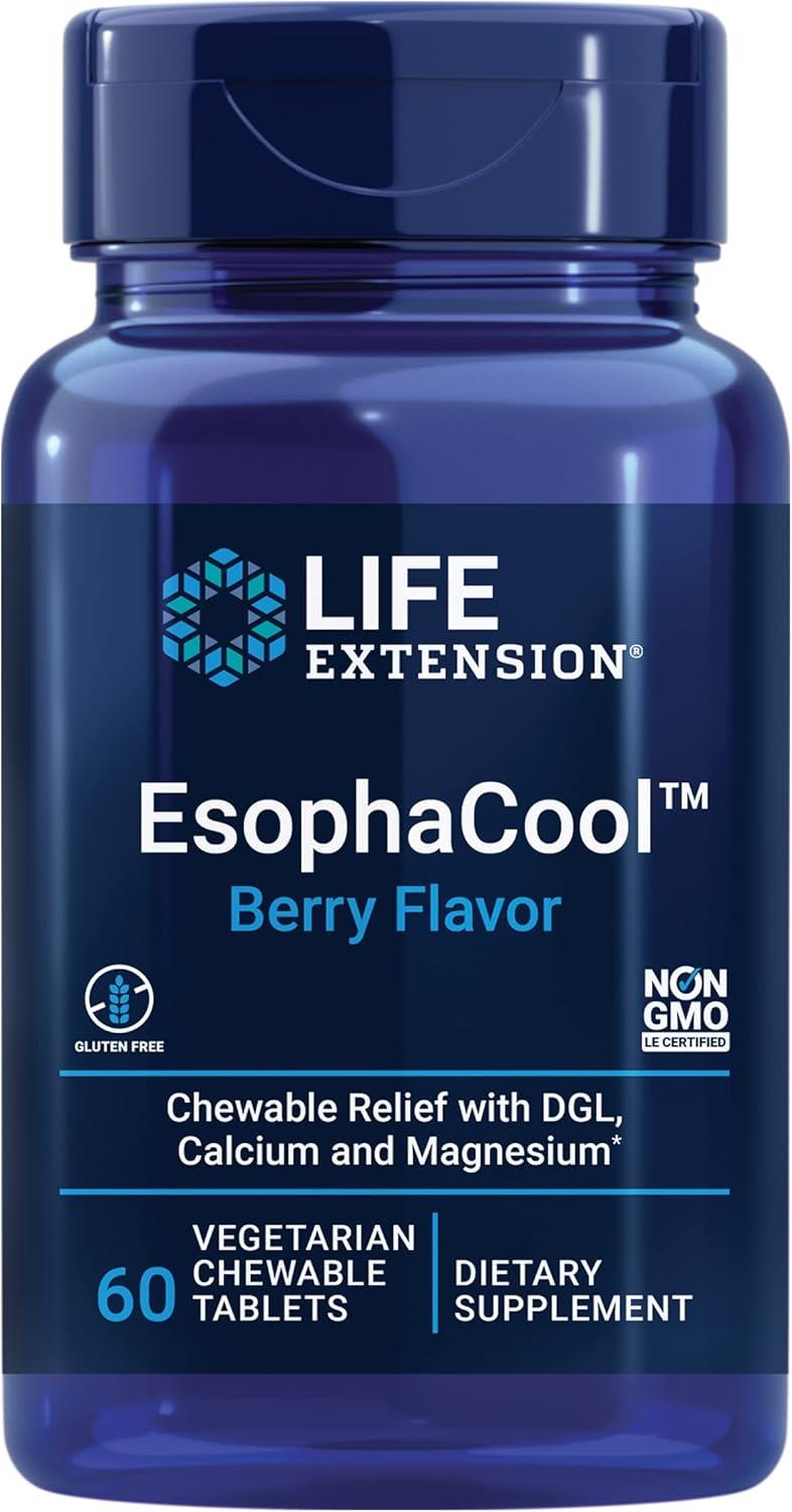 Life Extension Esophacool Berry 60 Veg.Chewable Tablet-Life Extension