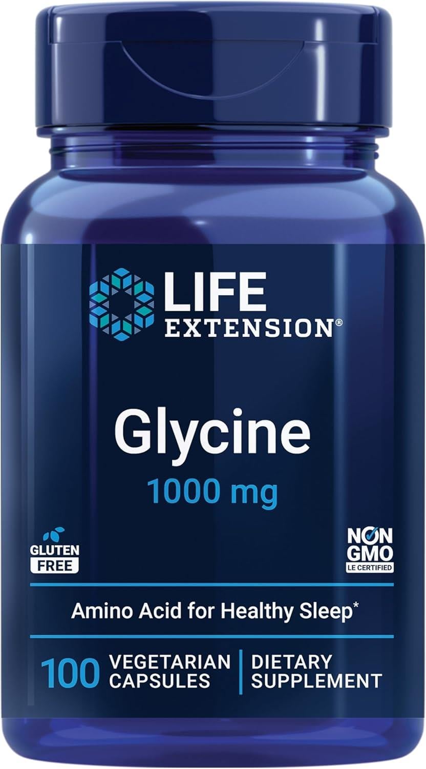 Life Extension Glycine 1000 mg 100 Vegetarian Capsules-Life Extension