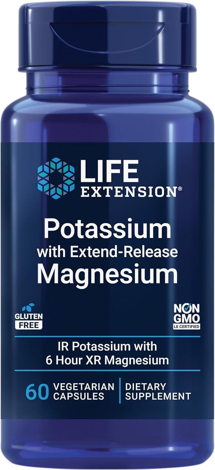 Life Extension Potassium With Extend-Release Magnesium 60 Vegetarian Capsules-Life Extension