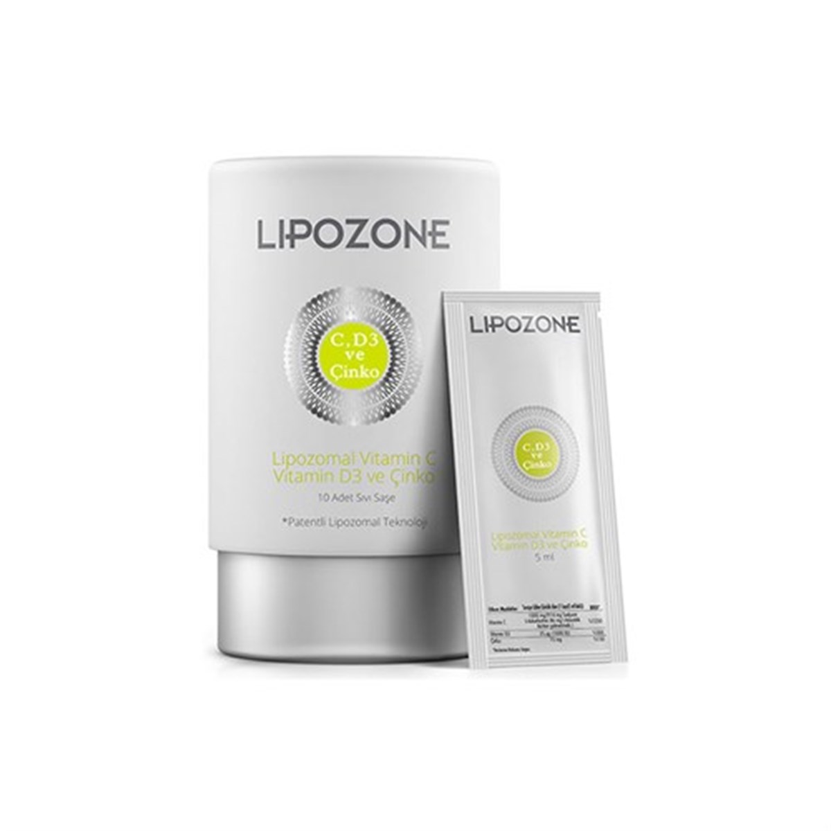 Lipozomal Vitamin C, Vitamin D3 ve Çinko 5ml Sıvı Saşe