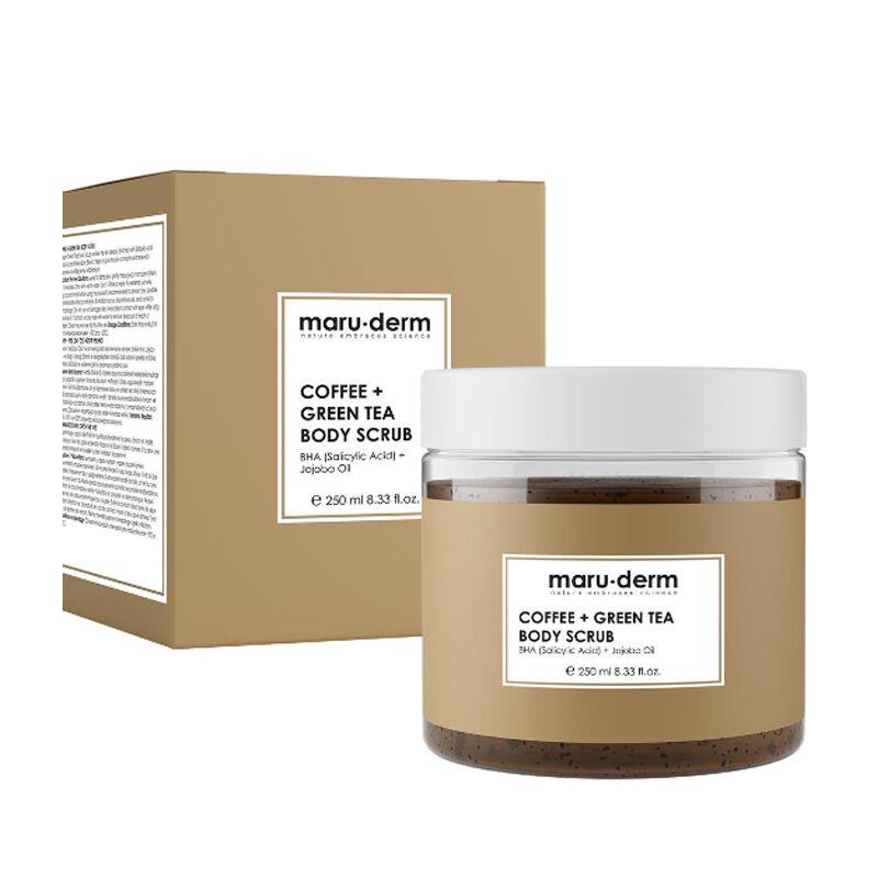 Maruderm Kahve Yeşil Çay Özlü Vücut Peelingi BHA Jojoba Yağı 250 ml-Maruderm