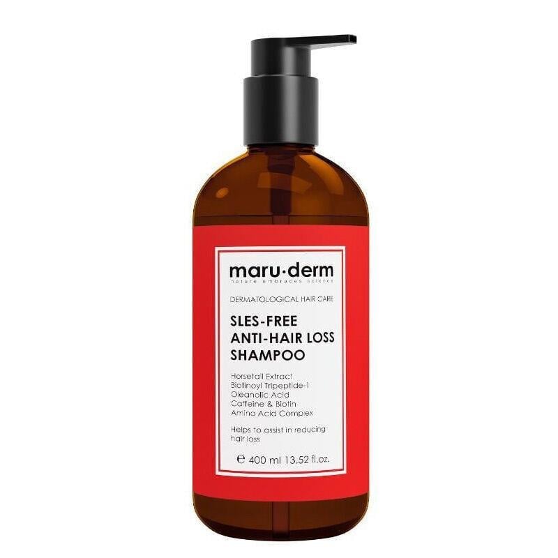 Maruderm Saç Dökülme Karşıtı Sülfatsız Şampuan Tüm Saç Tipleri Sülfatsız Tuzsuz Vegan 400 ml-Maruderm