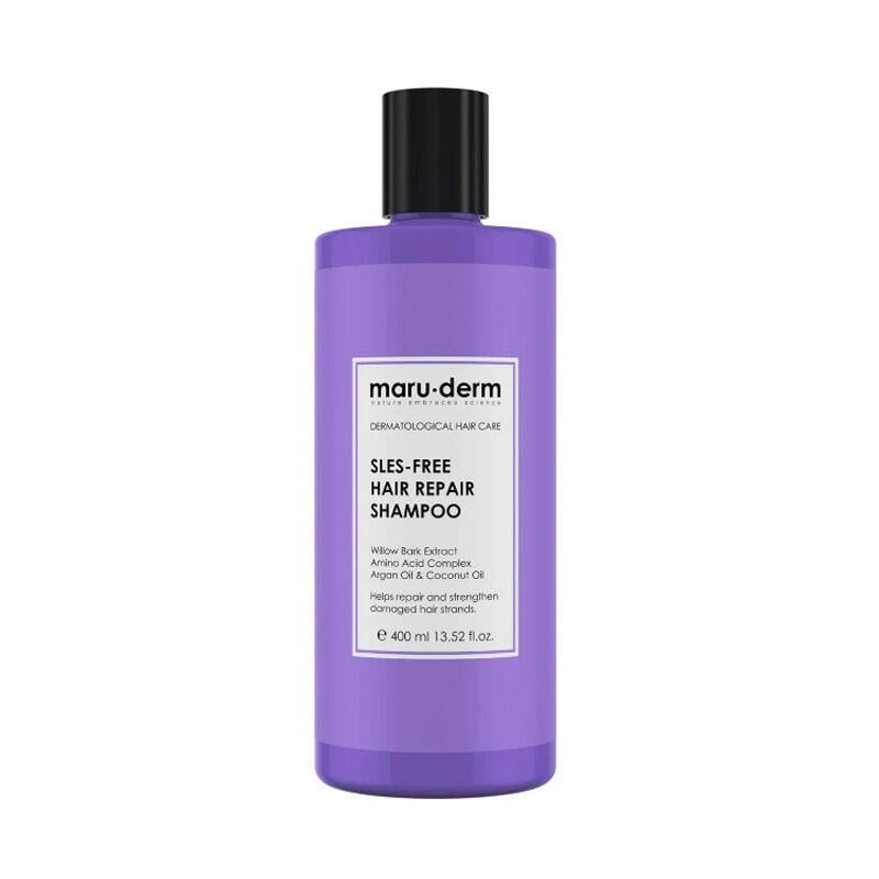 Maruderm Saç Onarıcı Sülfatsız Şampuan Yıpranmış Zayıf Saçlar Sülfatsız Tuzsuz Vegan 400 ml-Maruderm