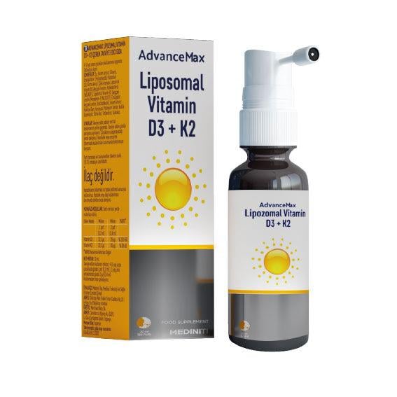 Mediniti Advancemax Lipozomal D3+K2 Sprey 30 ml-Mediniti