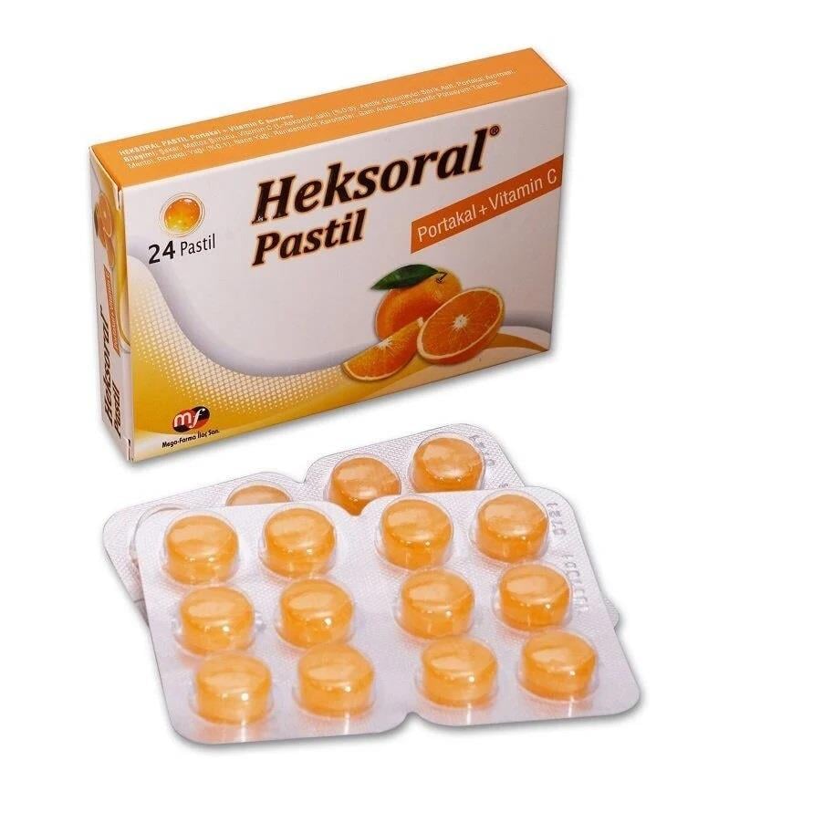 Mega Farma Heksoral Portakal Vitamin C 24 Pastil-Mega Farma