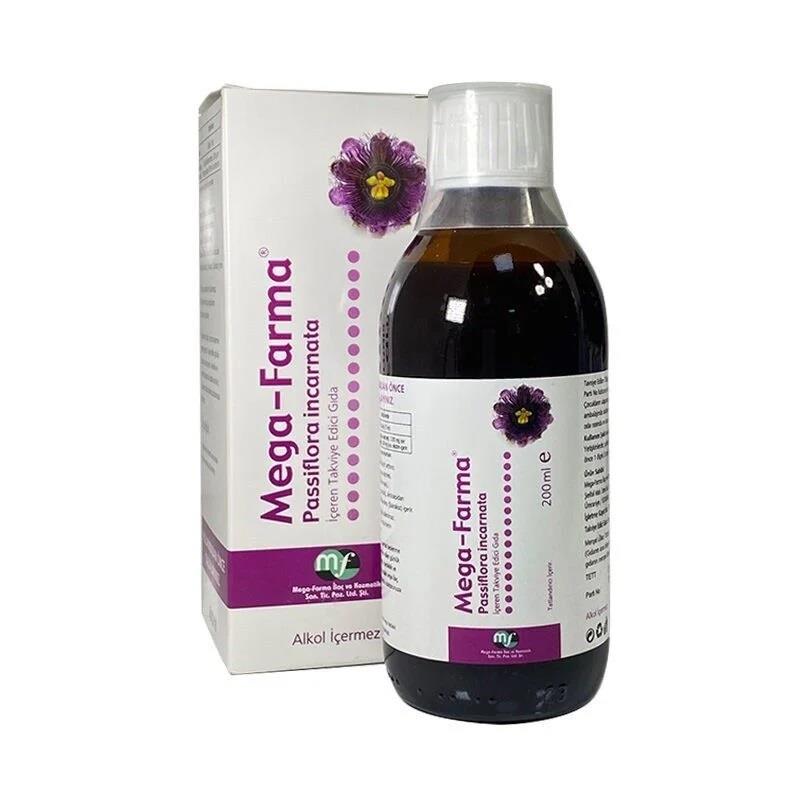 Mega Farma Passiflora Şurup 200 ml-Mega Farma