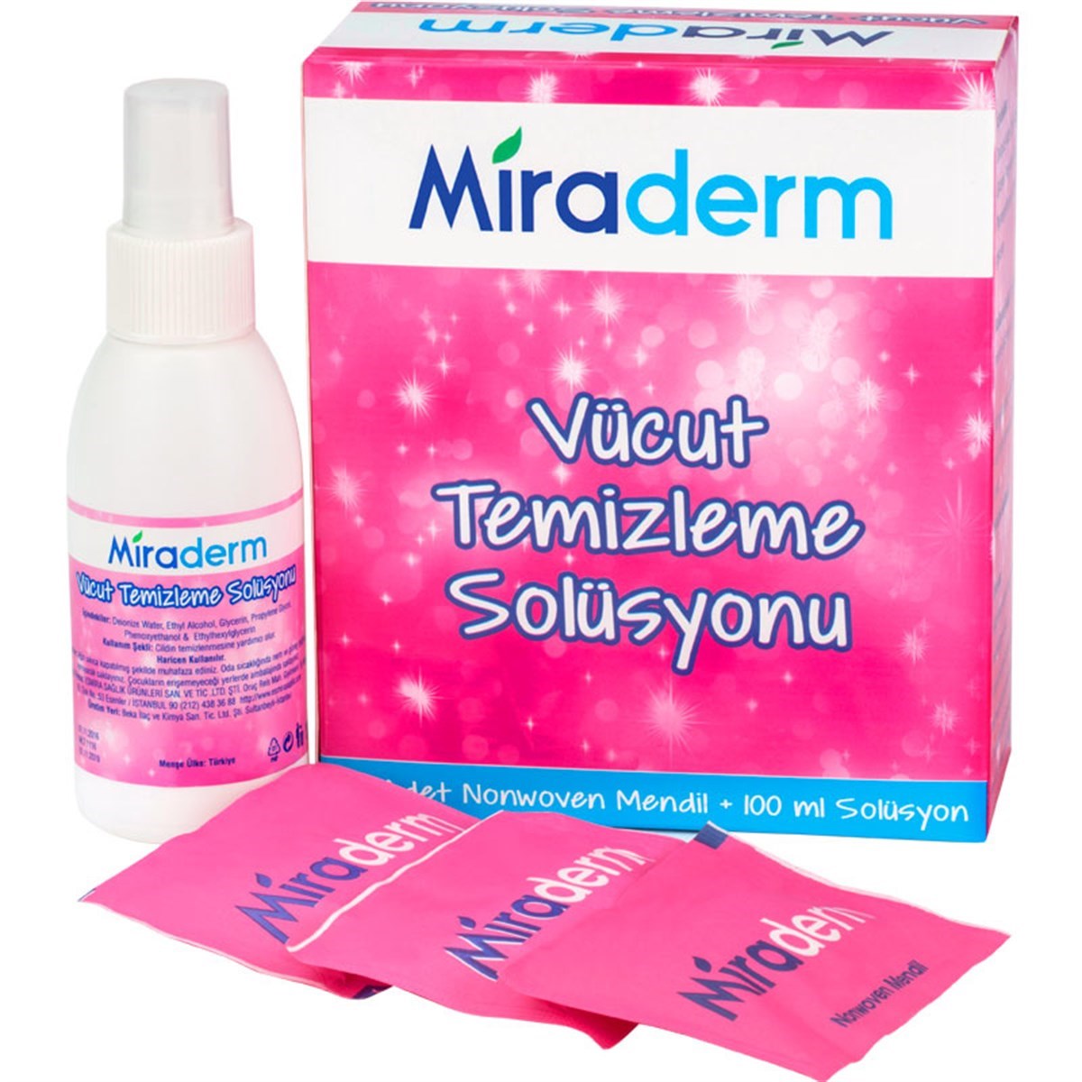 Miraderm Vücut Temizleme Solüsyonu Seti