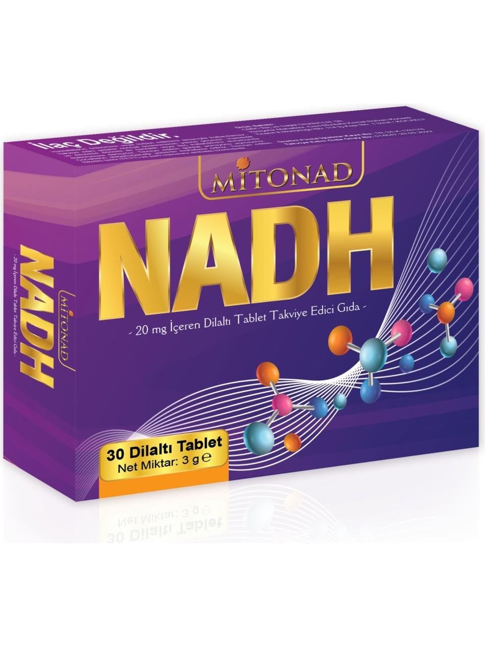 Mitonad NADH Dil Altı Takviye Edici Gıda Dilaltı Tablet 30'lu-Mitonad