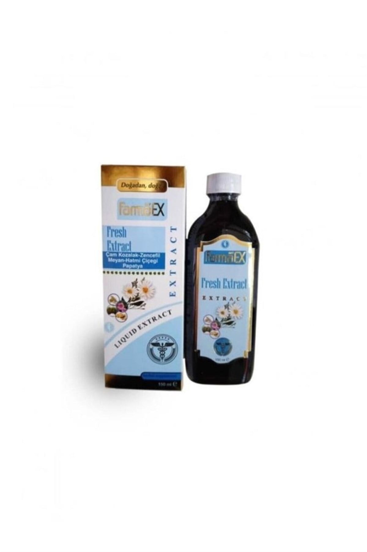 My FarmaEX Fresh Extract Çam Kozalak Zencefil Meyan Hatmi Çiçeği Papatya Sıvı Ekstrakt 150 ml