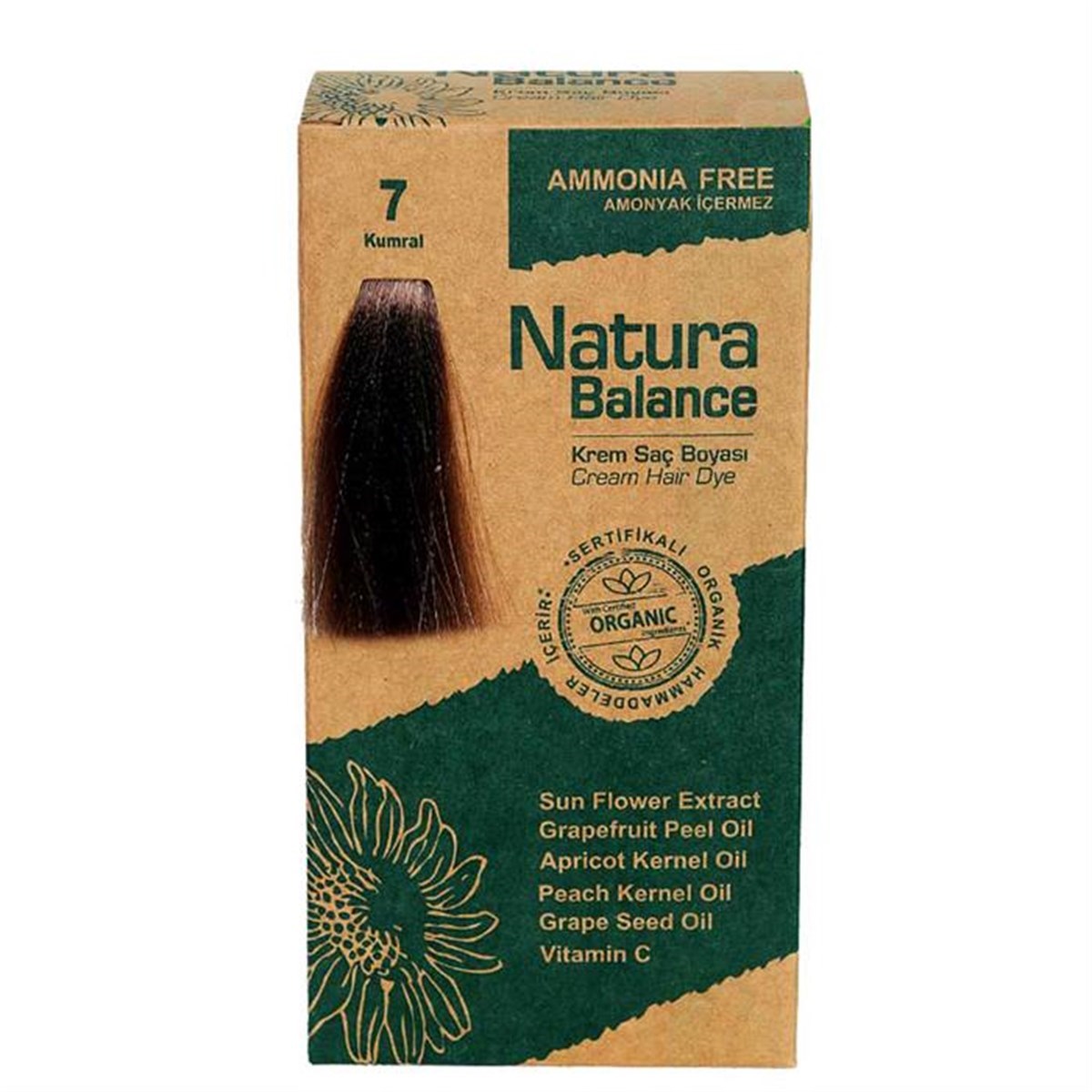 Natura Balance Krem Saç Boyası 7 Kumral Organik