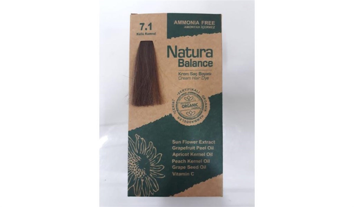 Natura Balance Krem Saç Boyası 7.1 Küllü Kumral Organik
