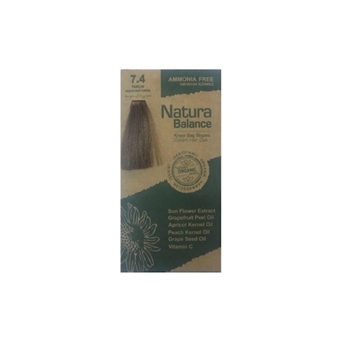 Natura Balance Krem Saç Boyası 7.4 Tarçın Organik