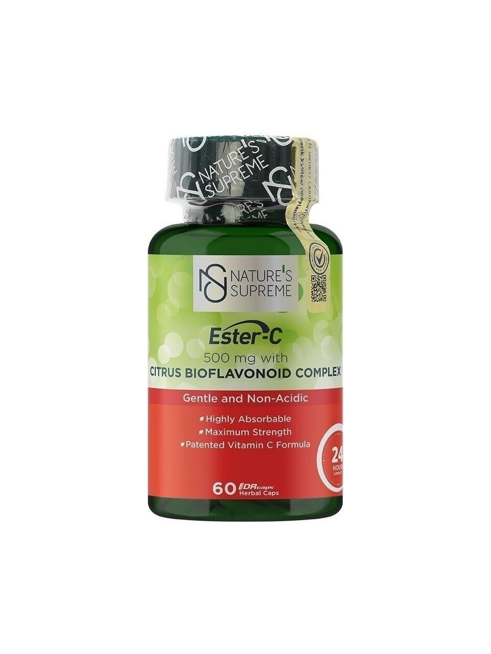 Nature's Supreme Ester-C 500 mg Bioflavonoid 60 Tablet-Nature's Supreme