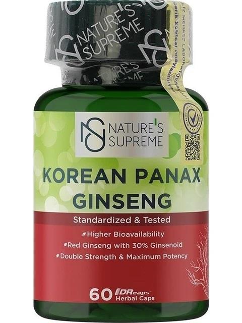 Nature's Supreme Korean Panax Ginseng 60 Kapsül-Nature's Supreme