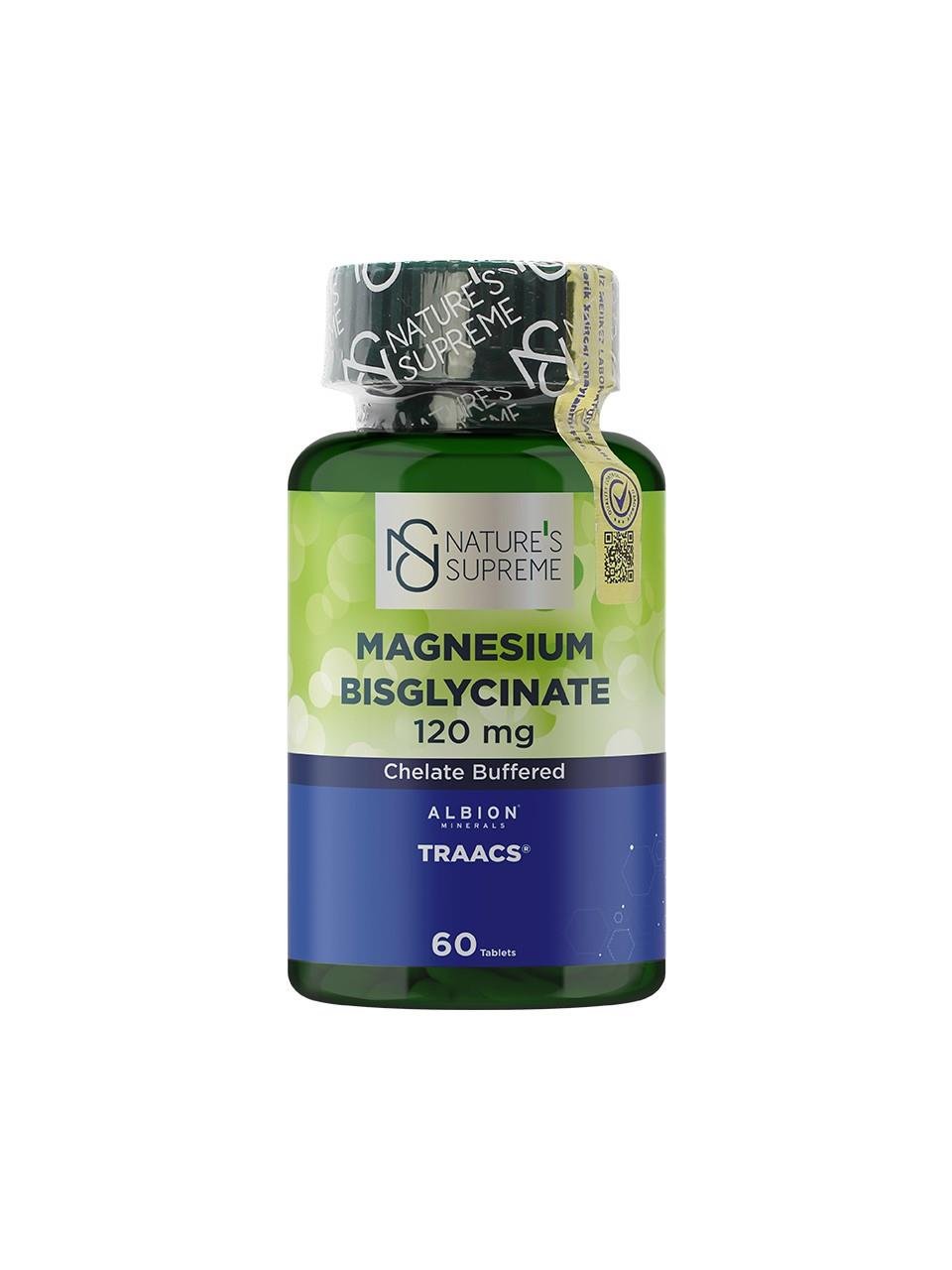 Nature's Supreme Magnesium Bisglycinate 120 mg 60 Tablets-Nature's Supreme