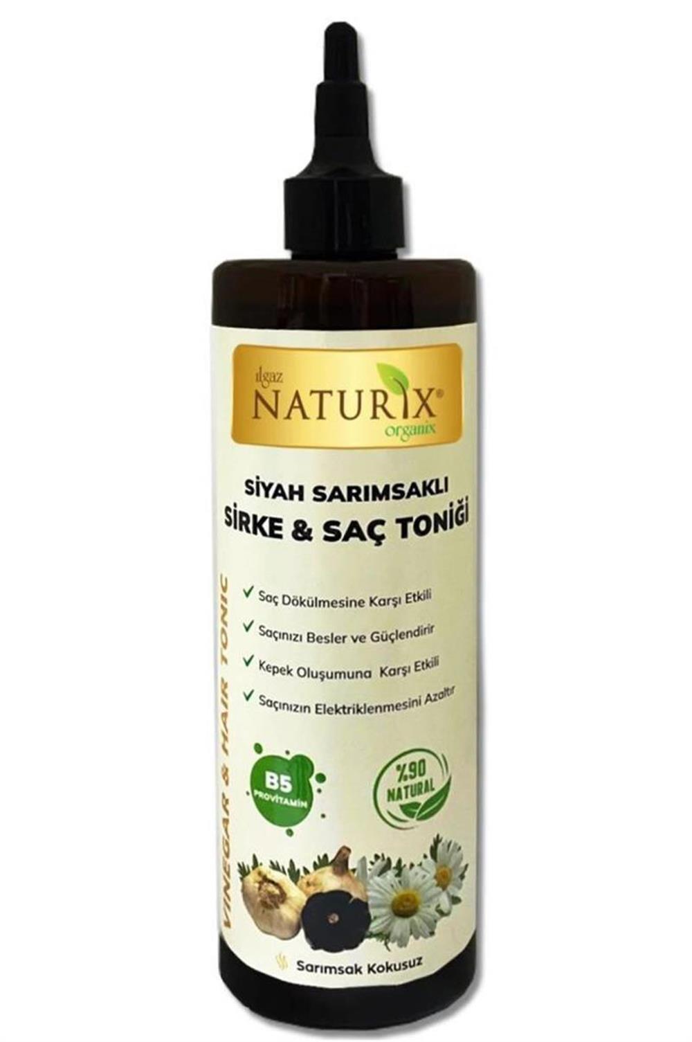Naturix Organix Siyah Sarımsak Sirke Saç Toniği 400 ML