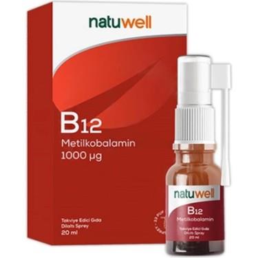 Natuwell B12 1000 ug Takviye Edici Gıda Dilaltı Sprey 5 ml-NATUWELL