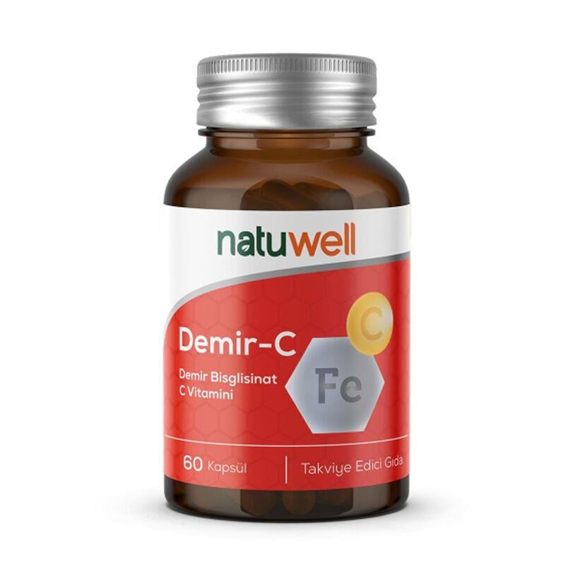Natuwell Demir C Takviye Edici Gıda 60 Kapsül-NATUWELL