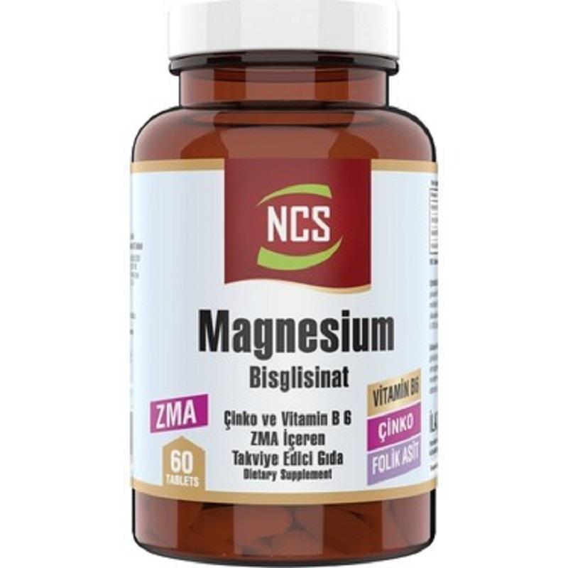 NCS Magnezyum Bisglisinat Çinko B6 Folik Asit 60 Tablet-NCS