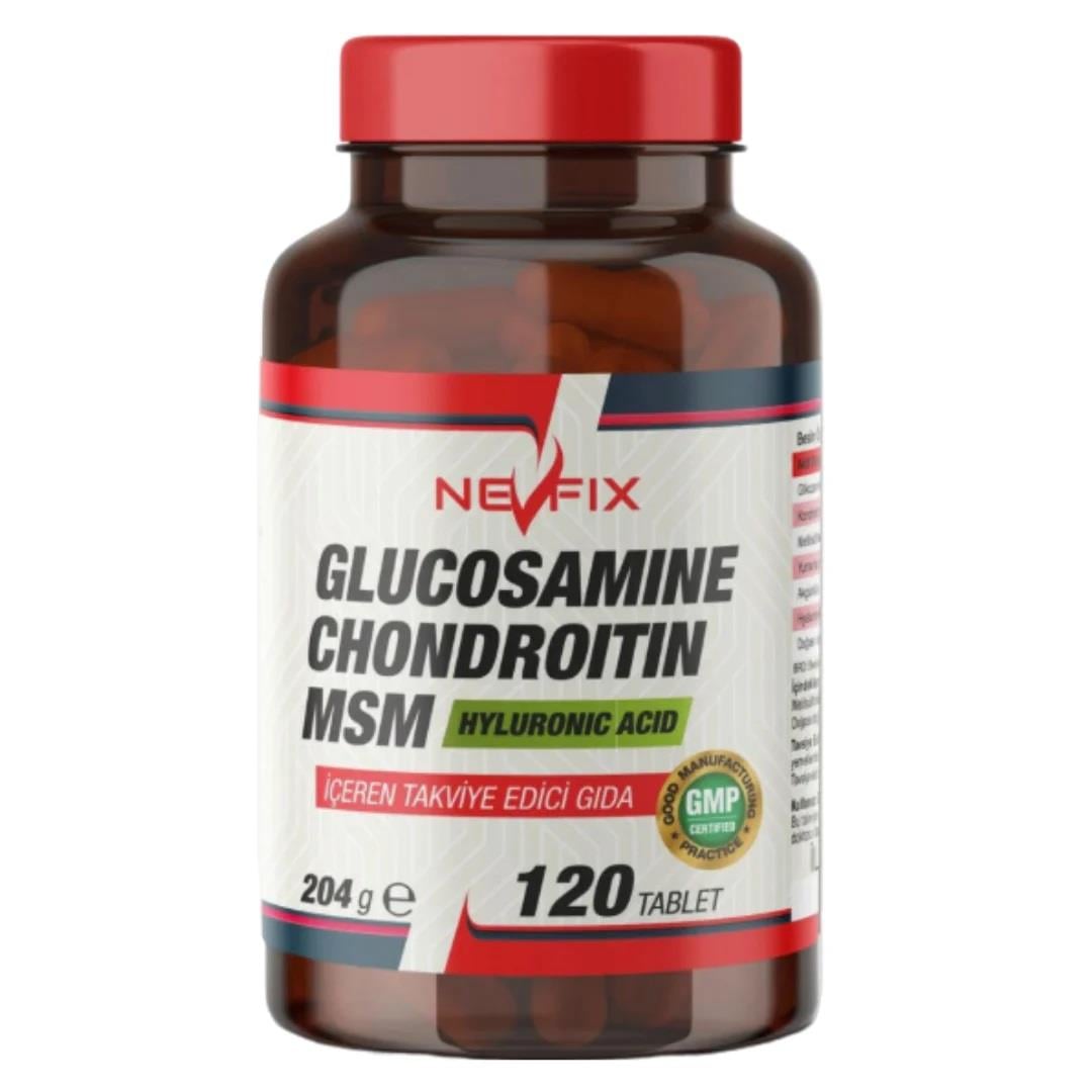 Nevfix Glucosamine Chondroitin MSM Hyaluronic Acid 120 Tablet-Nevfix