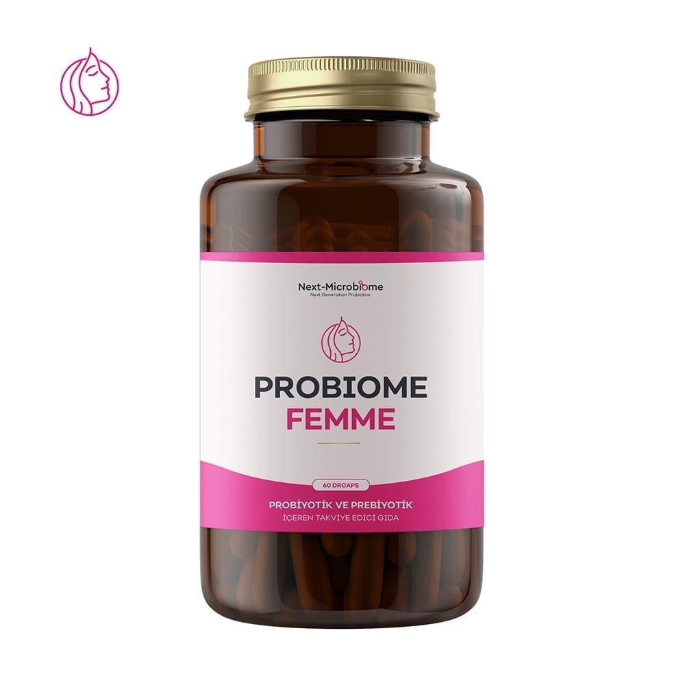 Next-Microbiome Probiome-Femme Probiyotik ve Prebiyotik 60 Kapsül-Next-Microbiome