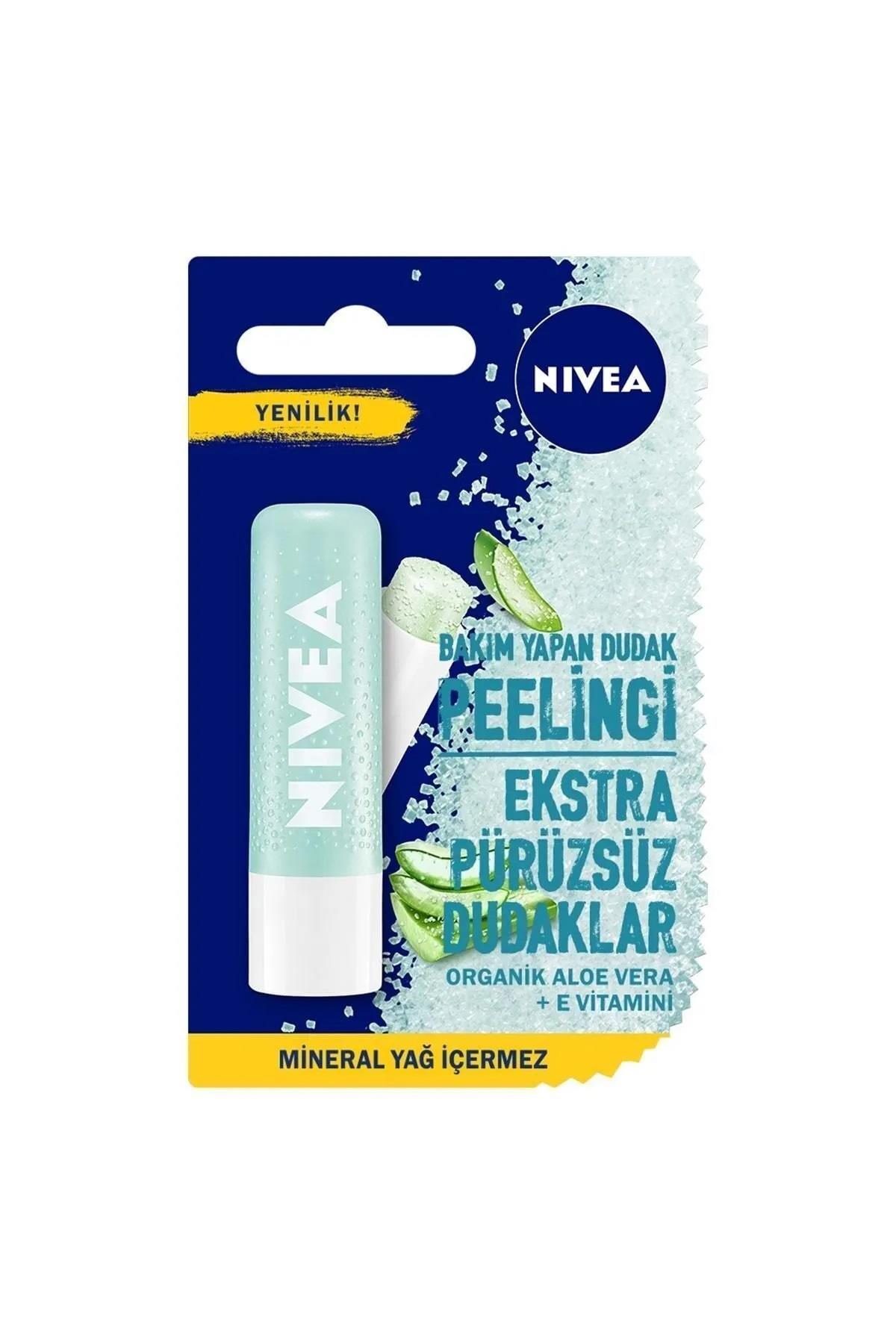 Nivea Dudak Peelingi Lipstick Aloe Vera-Nivea