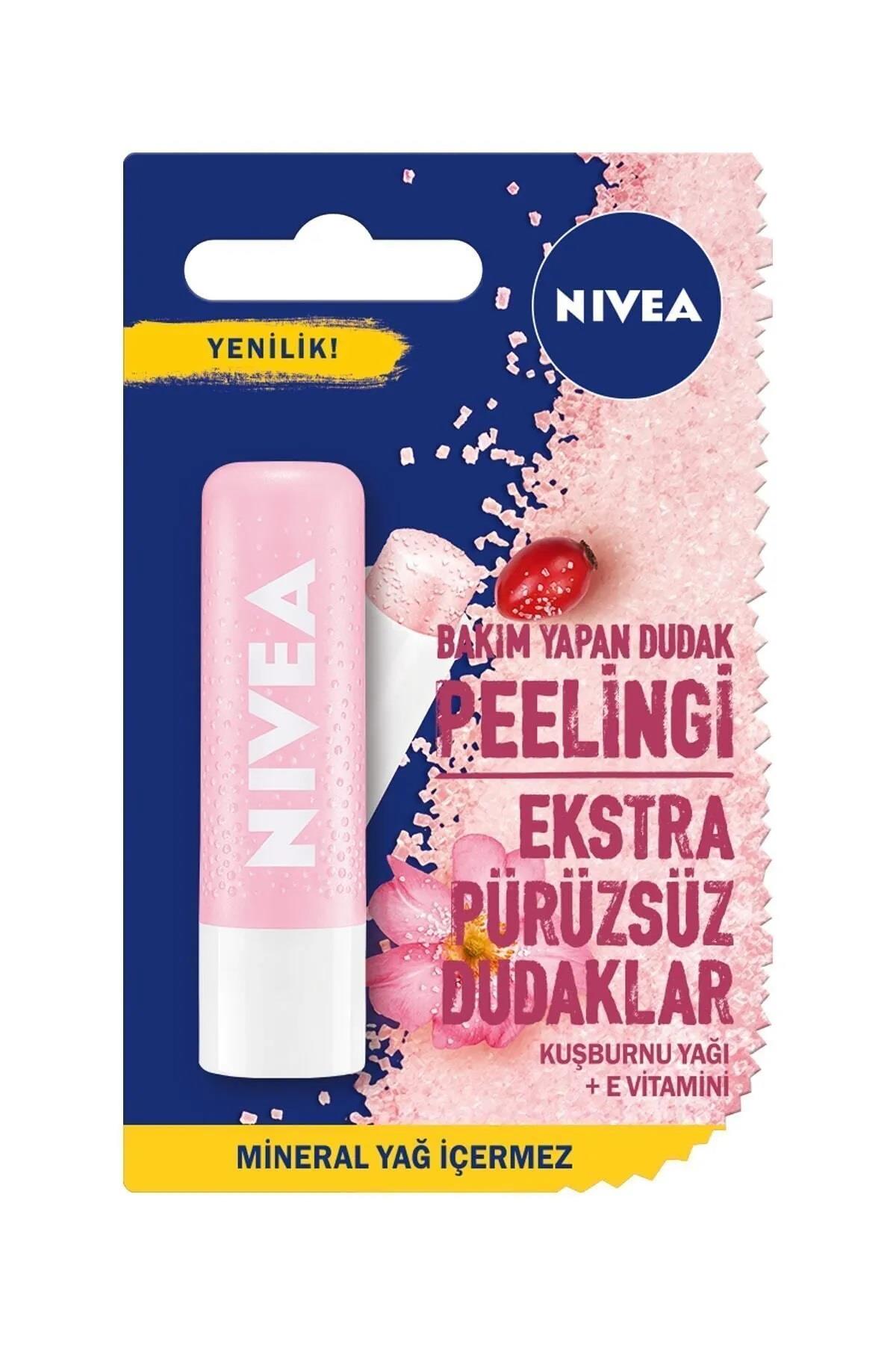 Nivea Dudak Peelingi Lipstick Kuşburnu Yağı-Nivea