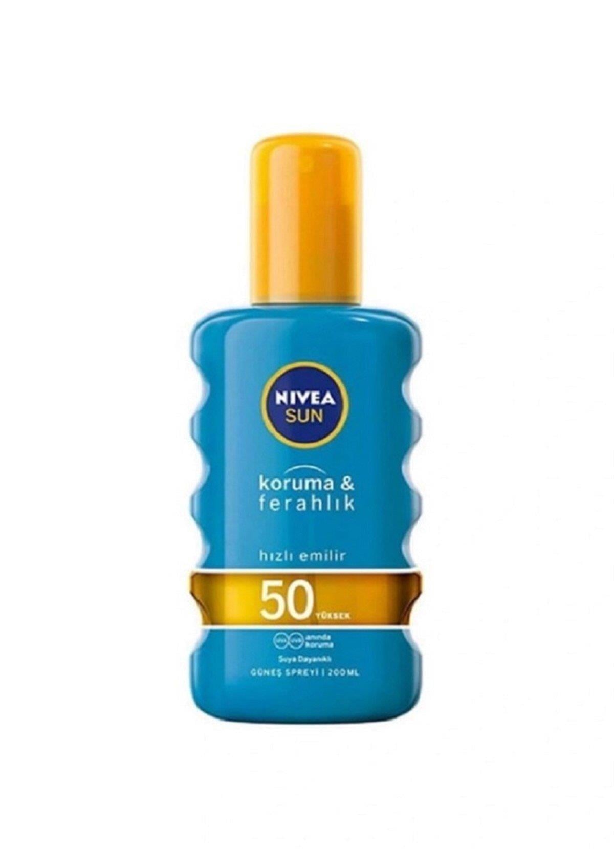 Nivea Güneş Yağı Koruma & Ferahlık SPF50+ 200 ml-Nivea