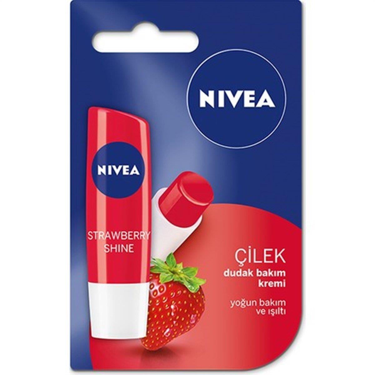 Nivea Lip Stick Çilek 24 Saat Nem-Nivea