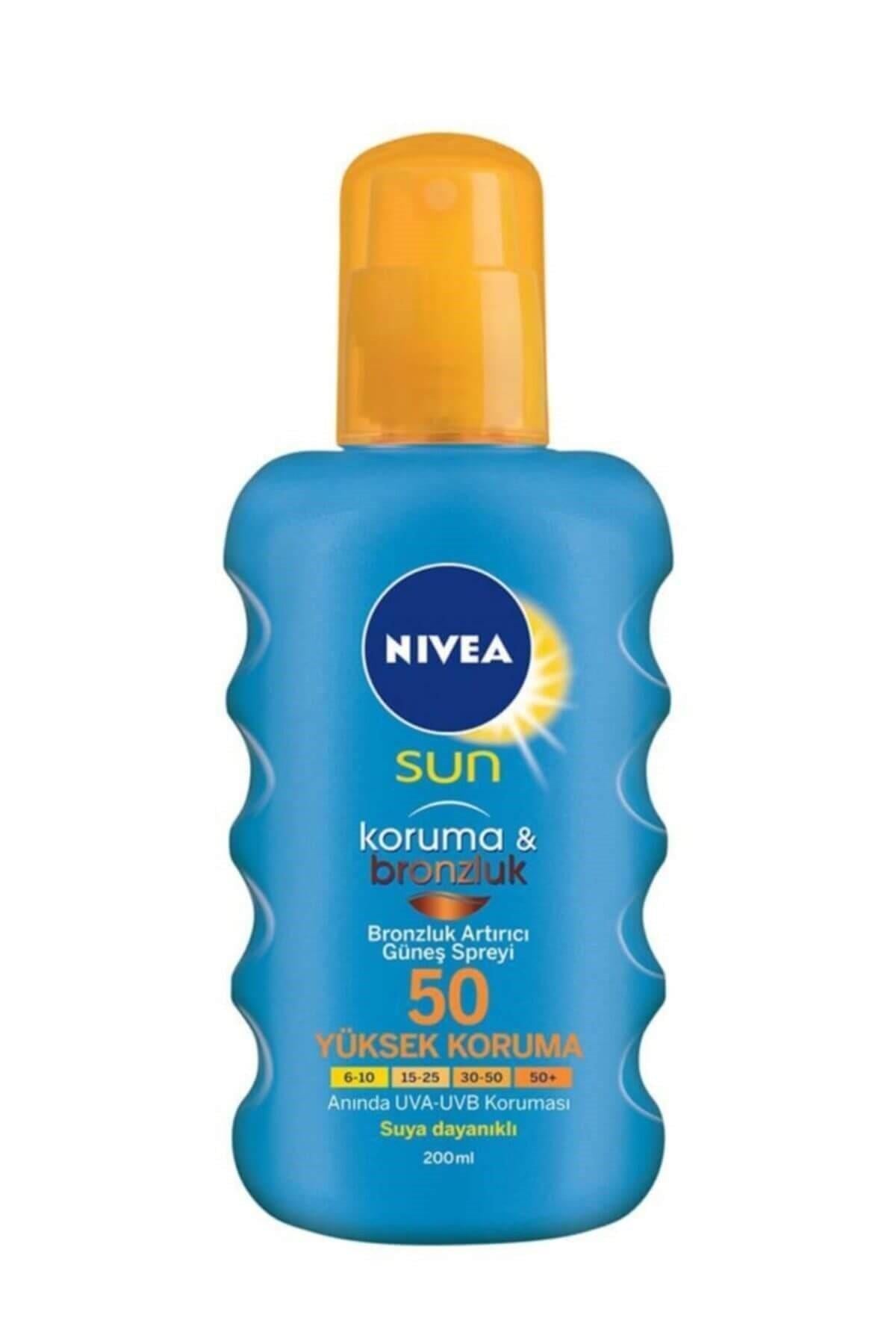 Nivea Sun Güneş Spreyi Koruma & Bronzluk SPF50 200 ml-Nivea