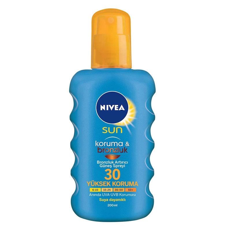 Nivea Sun Güneş Spreyi Koruma & Bronzluk SPF30 200 ml-Nivea