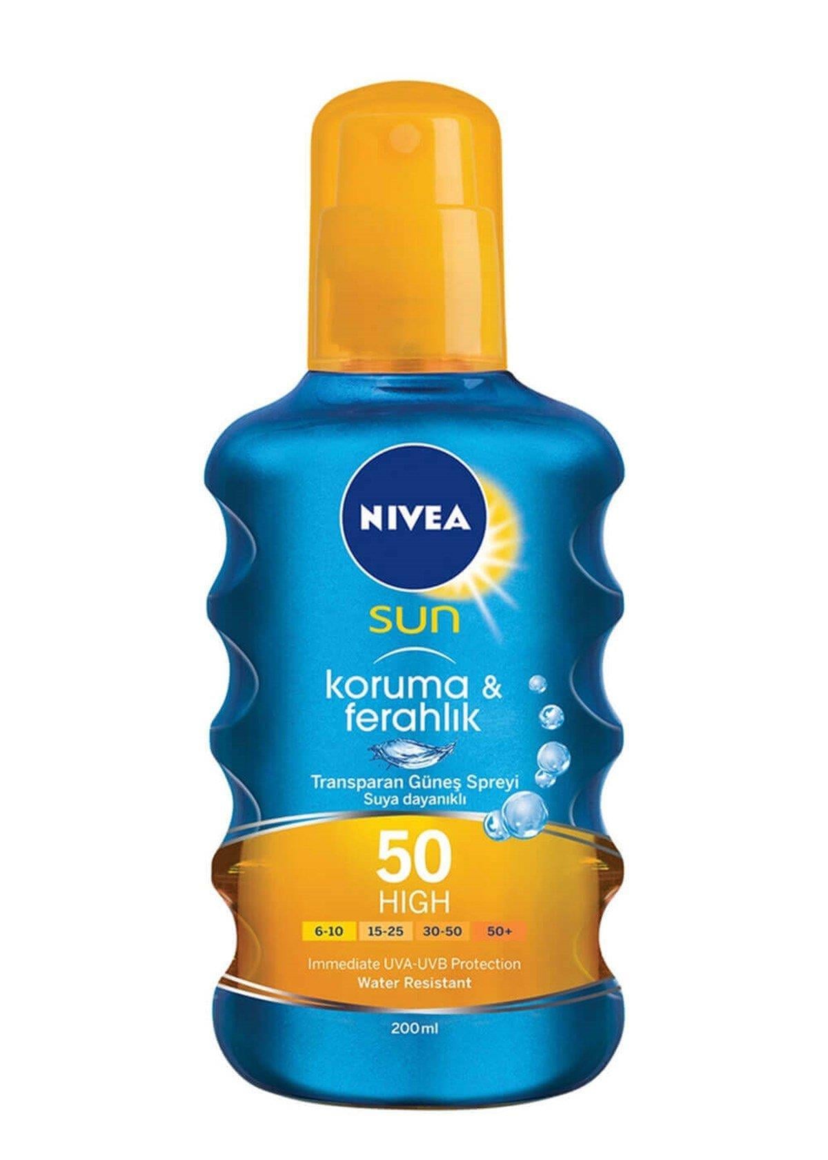 Nivea Sun Güneş Spreyi Koruma & Ferahlık Transparan SPF50 200 ml-Nivea