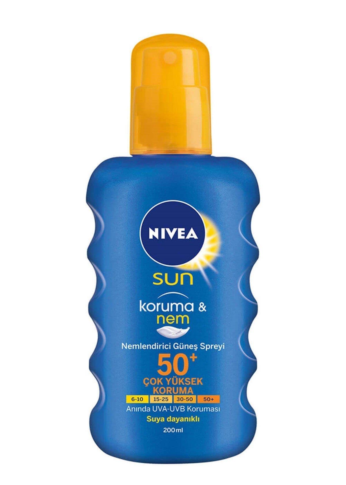 Nivea Sun Güneş Spreyi Koruma & Nem Nemlendirici SPF50+ 200 ml-Nivea