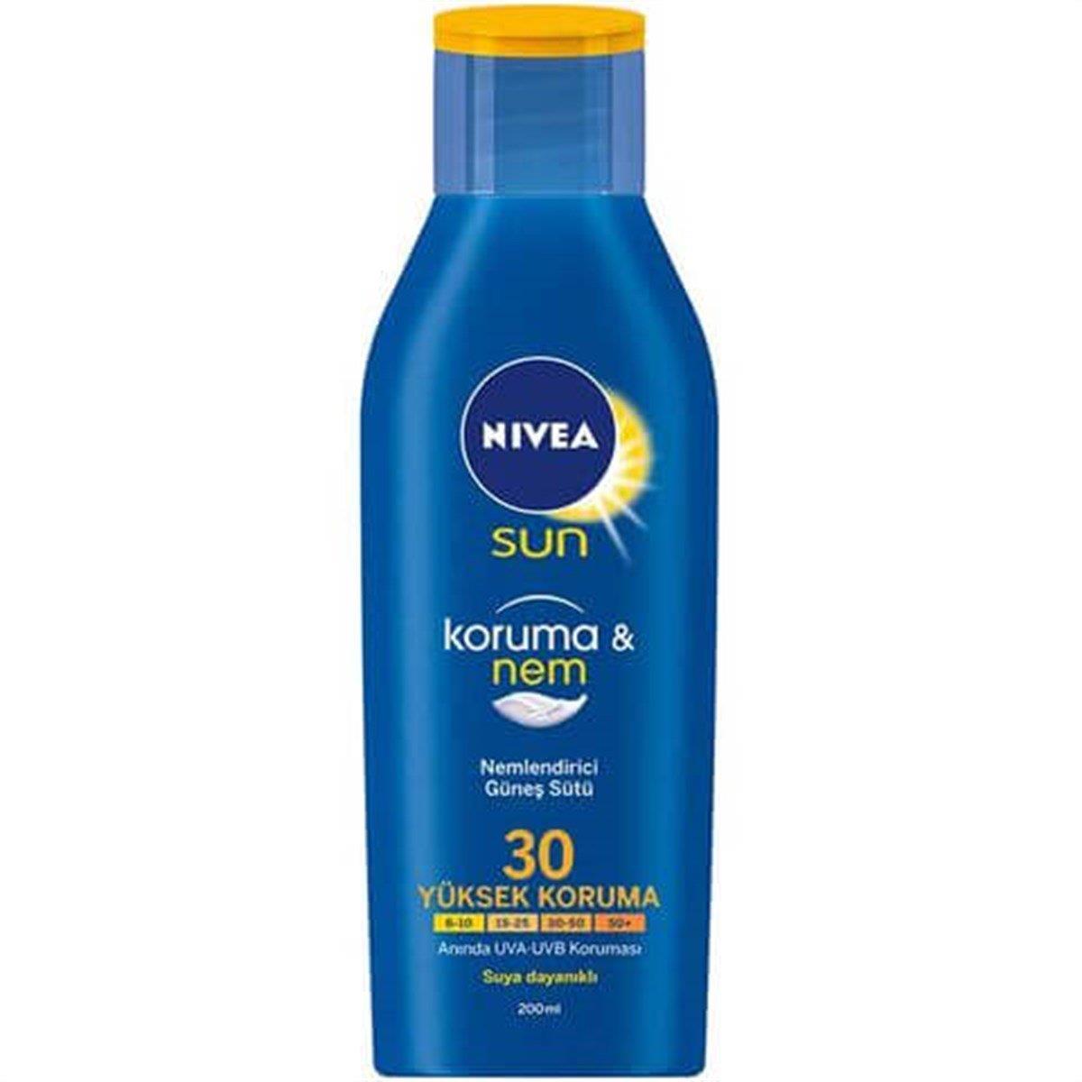 Nivea Sun Güneş Sütü Koruma & Nem Nemlendirici SPF30 200 ml-Nivea