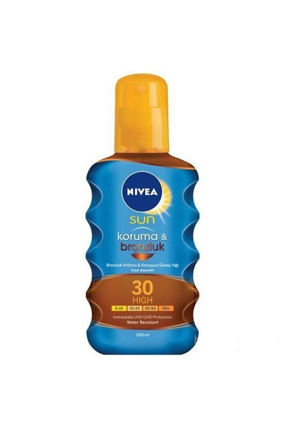Nivea Sun Güneş Yağı Koruma & Bronzluk Arttırıcı SPF30 200 ml-Nivea