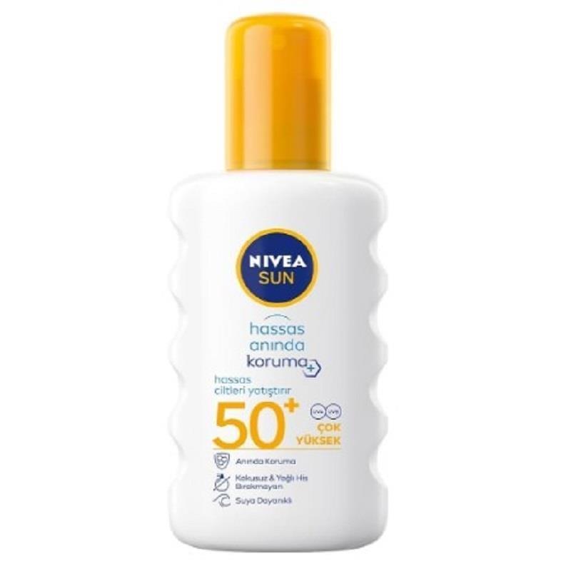 Nivea Sun Hassas Anında Koruma Güneş Koruyucu Sprey SPF50 200 ml-Nivea